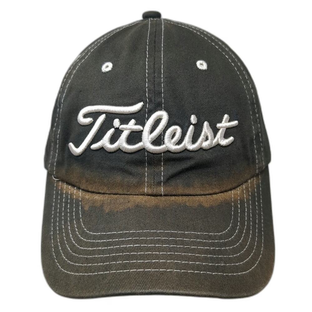 Titleist Baseball Cap Black One Size Hat Meadow Lakes Golf Cotton Slideback